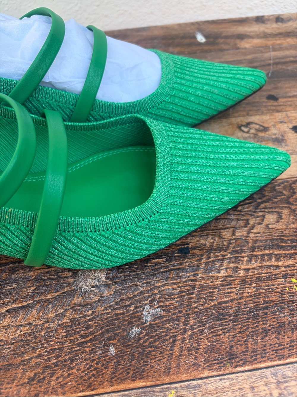 Cosy Island Green Pointed Toe Flats Women’s Size 8 - Picture 11 of 16